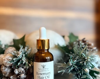 Rosemary Hair Oil for Growth Support | Jojoba Argan Scalp Serum (30 mL)
