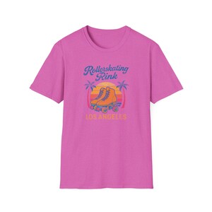 Retro Rollerskating T-Shirt in Fresh Colors, Cool Summer Tee, Vintage LA Shirt, Skaters Gift, Los Angeles 70s Graphic Tee, USA print image 11