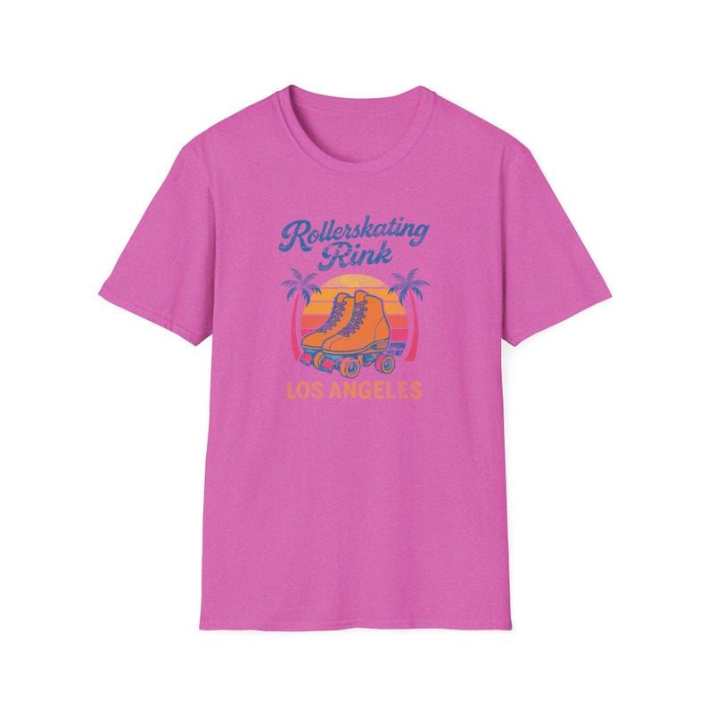 Retro Rollerskating T-Shirt in Fresh Colors, Cool Summer Tee, Vintage LA Shirt, Skaters Gift, Los Angeles 70s Graphic Tee, USA print image 11