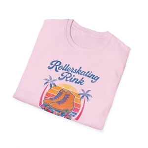 Retro Rollerskating T-Shirt in Fresh Colors, Cool Summer Tee, Vintage LA Shirt, Skaters Gift, Los Angeles 70s Graphic Tee, USA print image 13