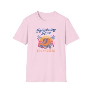 Retro Rollerskating T-Shirt in Fresh Colors, Cool Summer Tee, Vintage LA Shirt, Skaters Gift, Los Angeles 70s Graphic Tee, USA print image 10