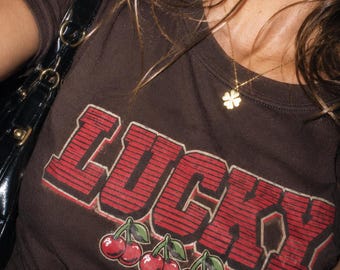 Lucky Cherry T-Shirt, Vintage Cherry Graphic Tee, Retro Lucky Shirt, Lucky Vegas Tshirt, Retro Graphic Unisex Shirt