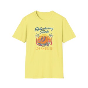 Retro Rollerskating T-Shirt in Fresh Colors, Cool Summer Tee, Vintage LA Shirt, Skaters Gift, Los Angeles 70s Graphic Tee, USA print image 7