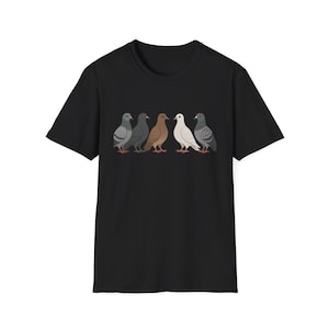 Pigeon Parade Unisex T-Shirt, Bird Lover Gift, Cute Graphic Tee, Animal Lover Shirt, Casual Wear, Birthday Gift, Nature Enthusiast Apparel