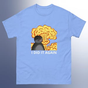 Unisex classic silly pingu tshirt Penguin funny with text