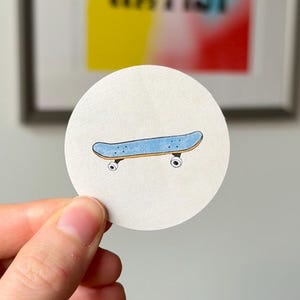 Skateboard Sticker | Minimal Skater Vibes | Eco-Friendly Art