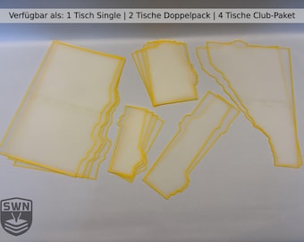 Geländeschablonen kompatibel mit Warhammer 40k 11. Edition | Terrain Footprints Set für Tabletop Wargaming