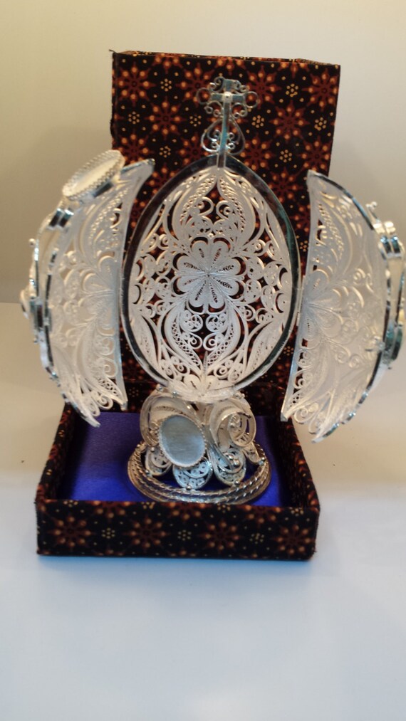 Silver faberge best sale egg