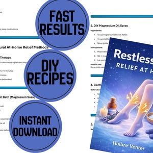 Restless Leg Relief Guide | Natural RLS Remedies, Magnesium, DIY Treatments recipes (Digital Guide)