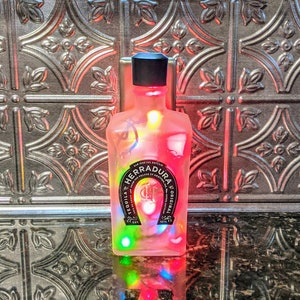 Butelka Tequili z Wielokolorowymi Światłami, Lampka Nocna, Lampa Butelkowa, Jaskinia Mężczyzny, Światło Barowe
