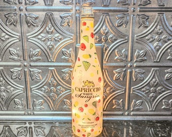 Sangria Wine Bottle Light: Fruit Kitchen Decor Night Light