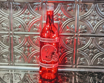 Tampa Bay Buccaneers Red Wine Bottle Light, Game Room Decor, Man Cave Decor, Office Decor, Great Gift for Bucs Fan