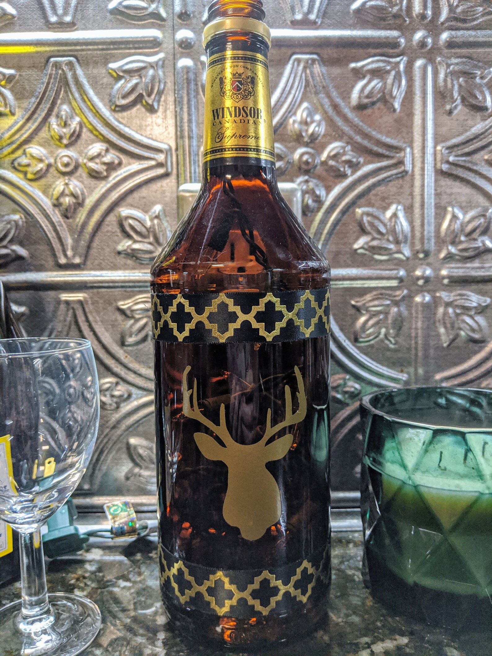 Windsor Canadian Gold Deer Head liquor Light Etsy