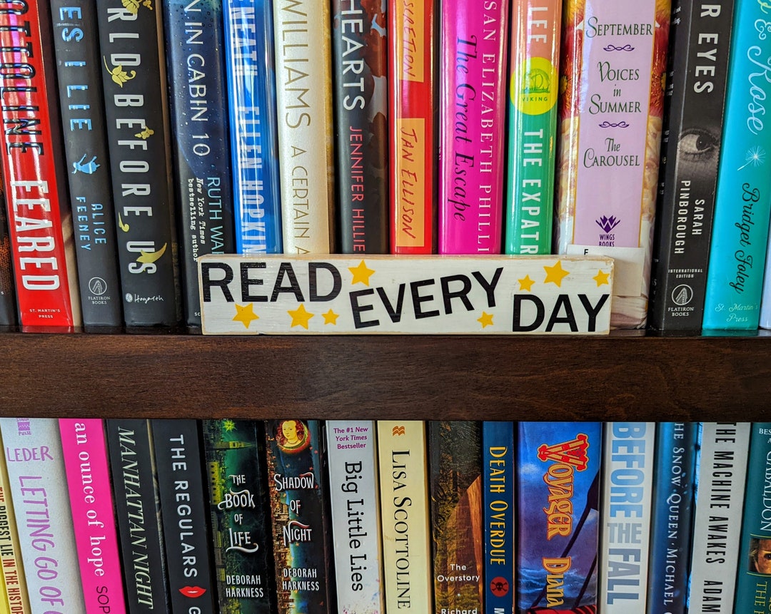 Read Daily. Sign Read Every Day White Wood Sign: Rustic Library Decor - Etsy