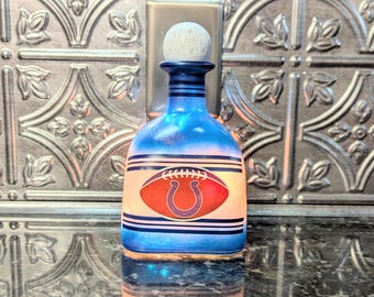 Indianapolis Colts Cobalt Blue Liquor Bottle Light Lamp, Colts Light, Colts Lamp, Game Room, Man Cave, Bar Light