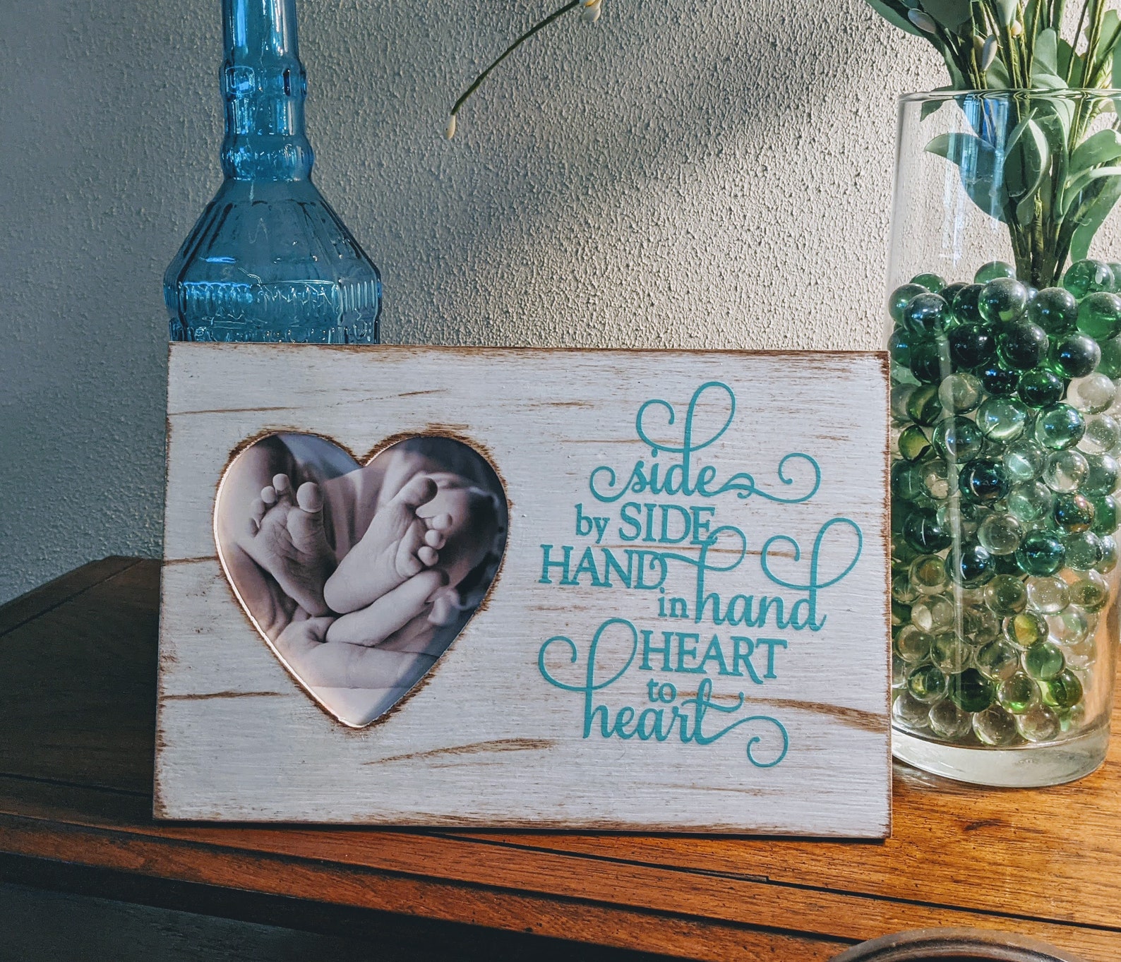Side by Side Hand in Hand Heart to Heart Picture Frame Etsy
