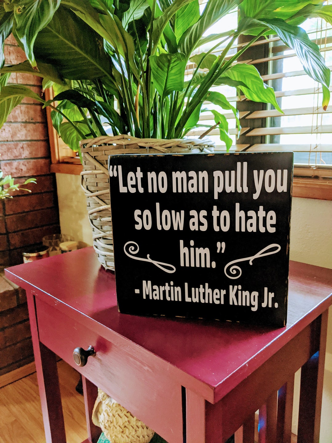 Martin Luther King Jr. Quote Sign: Rustic Wooden Classroom Decor - Etsy