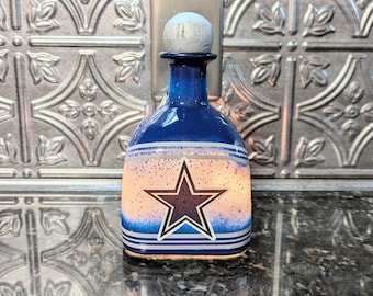 Dallas Cowboys Liquor Bottle Light, Night Light, Man Cave Decor, Bottle Lamp, Cowboys Gift, Bar Light, Cowboys Fan Gift