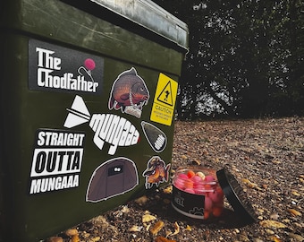 Carp Fishing Sticker Bundle: Waterproof Vinyl Decals