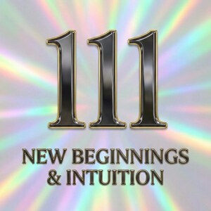 Angel Number 111 Wallpaper, New Beginnings Crystalline Art, High-Frequency Phone Background