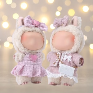 Labubu stitch Outfits Set – Crochet Labubu Clothes & Accessories, Stitch labubu Inspired Costume, Plush Clothing, Labubu Fan Art Plushies