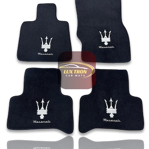 Luxury Carpet Car Floor Mats For Maserati All Model Ghibli-Quattroporte-GranCabrio-GranTurismo-Levante-Grecale-MC20 Models / Black Edging