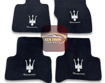 Luxury Carpet Car Floor Mats For Maserati All Model Ghibli-Quattroporte-GranCabrio-GranTurismo-Levante-Grecale-MC20 Models / Black Edging