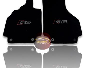 Luxury Carpet Car Floor Mats For Audi R8 Models Embroidery Logo , Set of 4 , Production to Order , Waterproof / Black Edging