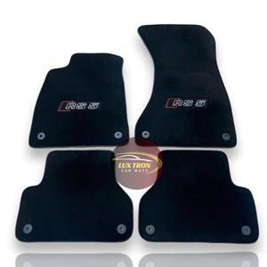 Luxury Carpet Car Floor Mats For Audi A5 / S5 / RS5 Models Embroidery Logo , Set of 4 , Production to Order , Waterproof / Black Edging