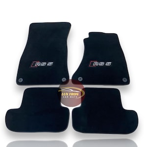 Luxury Carpet Car Floor Mats For Audi A5 / S5 / RS5 Models Embroidery Logo , Set of 4 , Production to Order , Waterproof / Black Edging