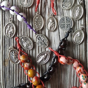 St. Benedict Wooden Pocket Rosaries/Sacrifice Beads/Good Deed Beads image 5