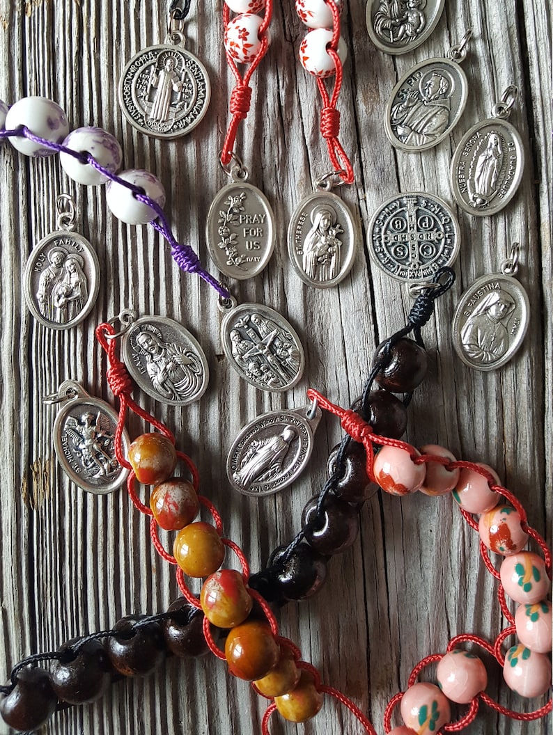 St. Benedict Wooden Pocket Rosaries/Sacrifice Beads/Good Deed Beads image 5