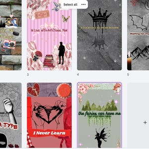 May include: A collection of digital art prints with various themes. One features a warning sign with text "CONTENTS ARE SPICY". Another has a neon frame with "CATCH ME IF YOU CAN". Other prints include text like "I HAVE A TYPE" and "I Never Learn".