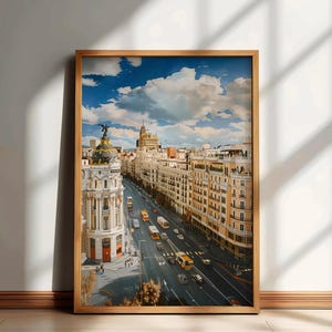 Madrid Travel Print, Spain Cityscape Wall Art, Spain Watercolor Poster, Spain Painting, Madrid Home Decor Artwork, Gift for Travelers
