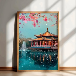 Guangzhou Travel Print, China Landscape Wall Art, China Watercolor Poster, China Painting, Guangzhou Home Decor Artwork, Gift for Travelers