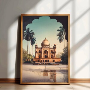 Delhi Travel Print, Delhi Cityscape Wall Art, India Watercolor Poster, Indian Painting, Delhi Home Decor Artwork, Gift for Travelers