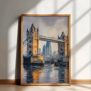 London Travel Print, UK Cityscape Wall Art, UK Watercolor Poster, United Kingdom Painting, London Home Decor Artwork, Gift for Travelers