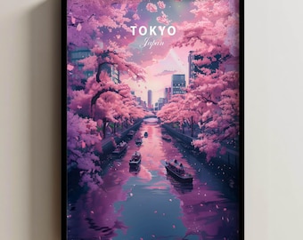 Tokyo Travel Poster, Tokyo Wall Art, Japan Poster