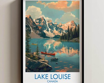 Lake Louise Reiseplakat, Lake Louise Wandkunst, Kanada Plakat