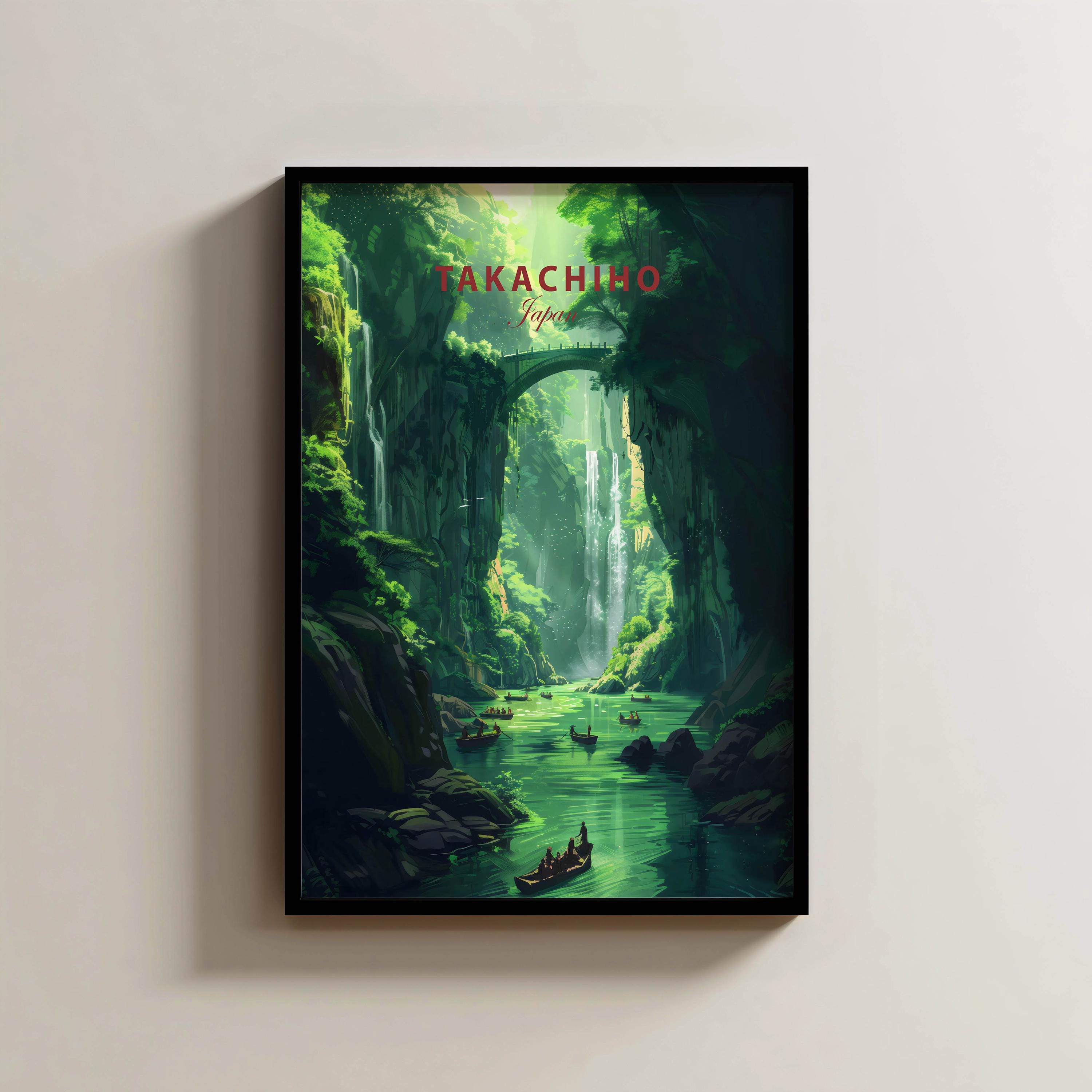 Takachiho Travel Poster, Takachiho Wall Art, Japan Poster - Etsy