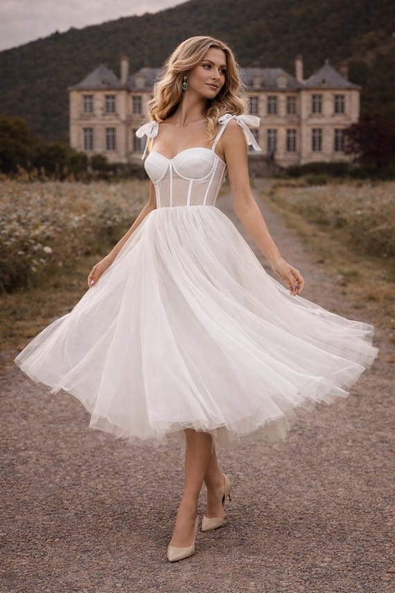 silk tea length wedding dresses Tea Length Wedding Dresses & Gowns