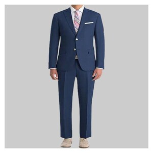 Navy Classic Linen 2 Piece Suit