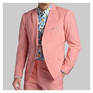 Slim Fit Classic Suit Peach for Men