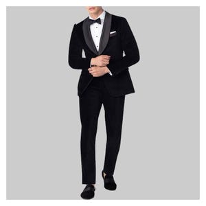 Black Velvet 2 Piece Suit For Men