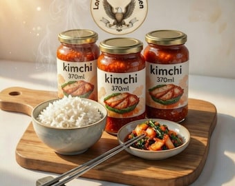 Vegan Kimchi 370ml | Authentic Korean Fermented Kimchi | Probiotic | UK Made