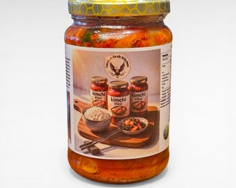 Kimchi végétalien 370 ml | Authentique kimchi coréen fermenté | Probiotique | Fabriqué au Royaume-Uni