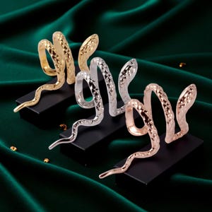 Snake Ear Cuff: Stainless Steel Clip On Earring - Gothic Punk Style