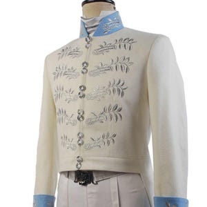 Disfraz de Príncipe Real, Traje Real Blanco, Bordado Plateado, Traje de Príncipe de Cuento de Hadas, Cosplay, Disfraz Rococó, Noble Francés, Renacimiento Veneciano