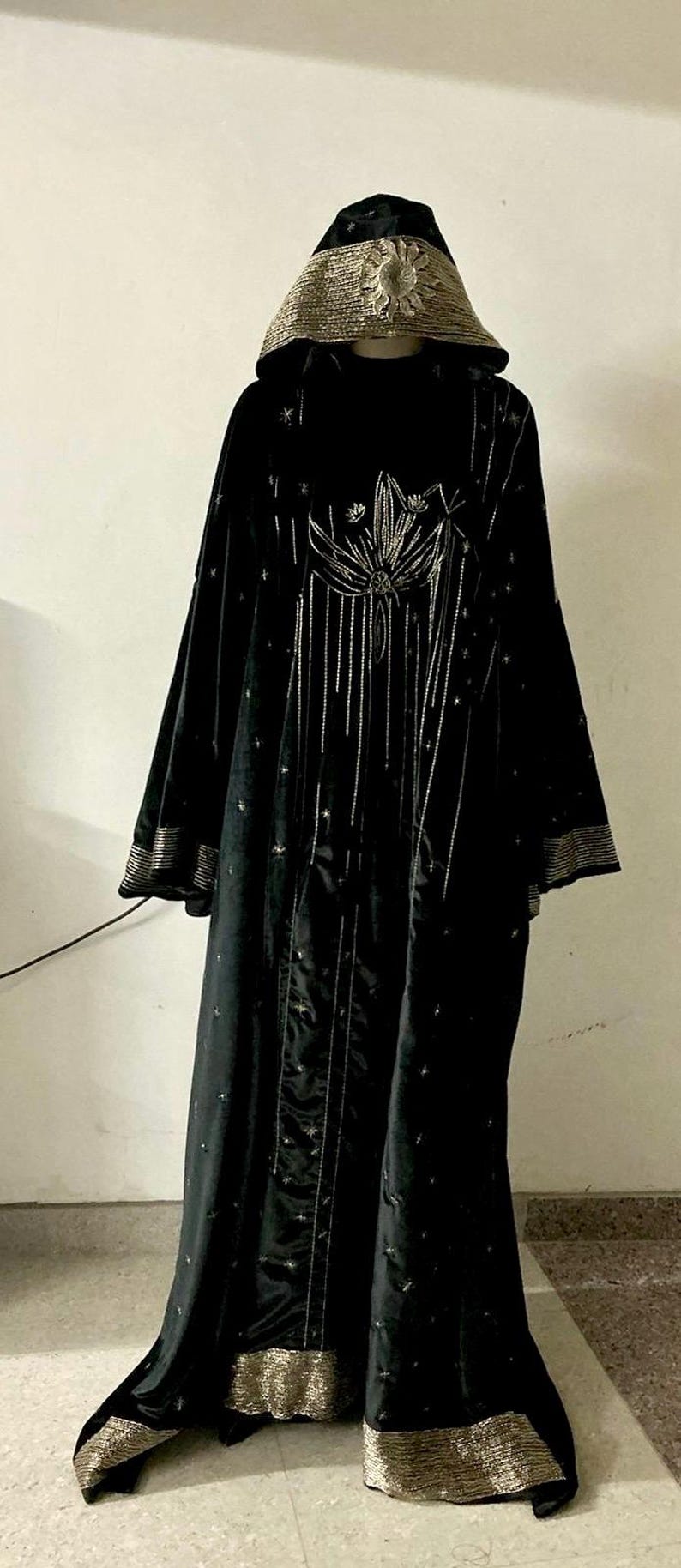Celestial Hooded Cloak Galaxy Starry Night Robe With Moon Constellation ...