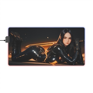 Stellar Blade Tachy Desk Mat: RGB Anime Gamer Girl Pad
